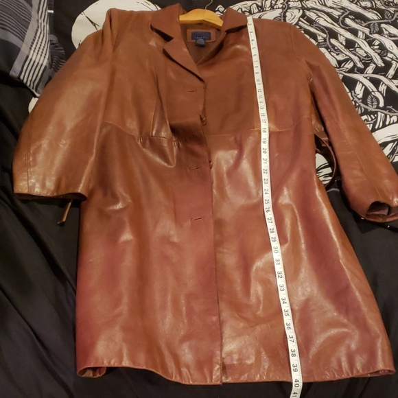 Vintage Long Leather Coat - Picture 3 of 8